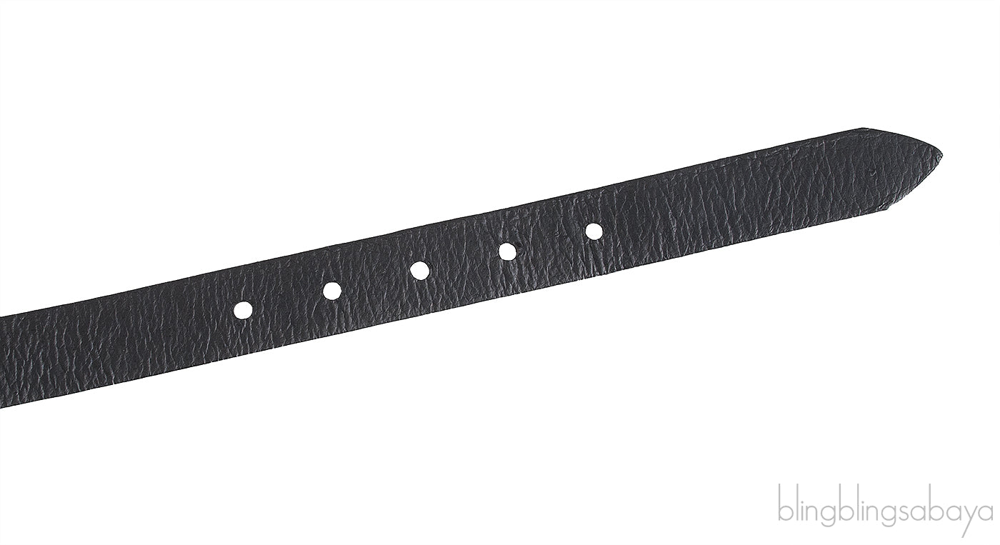 Black Floral Cut-out Wide Belt