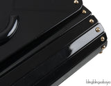 Black Hard Clutch Shoulder Bag