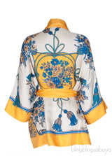 Printed Silk Kimono Top