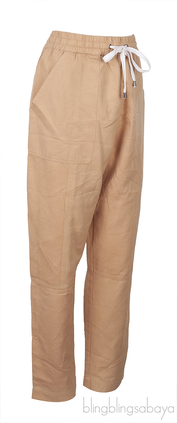 Linen and Cotton Brown Trouser