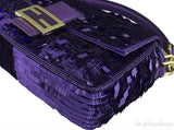 Baguette Purple Sequined Bag