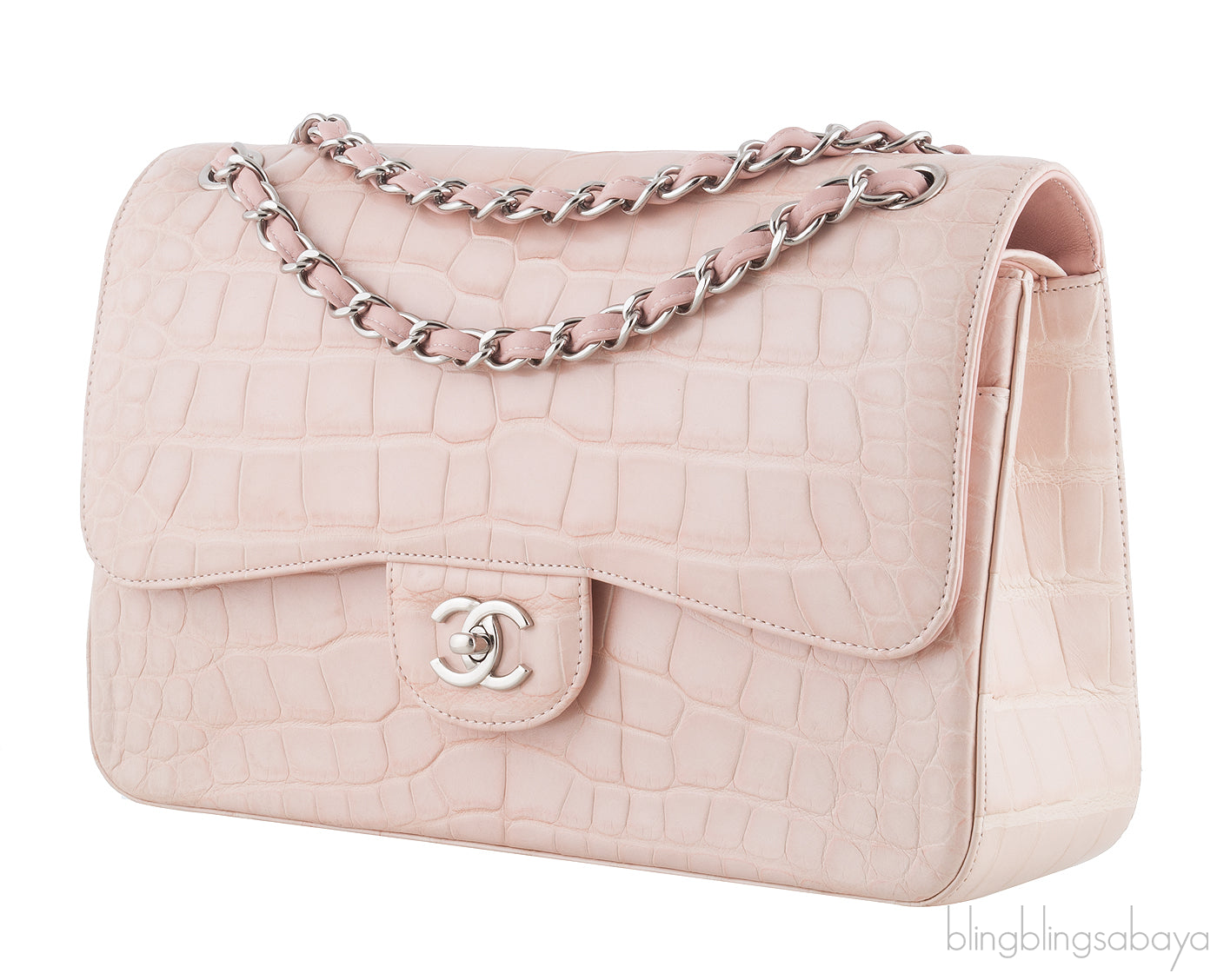 Light Pink Jumbo Crocodile Bag
