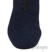 Fendi Zucca FF Logo Navy Blue Knit Boots