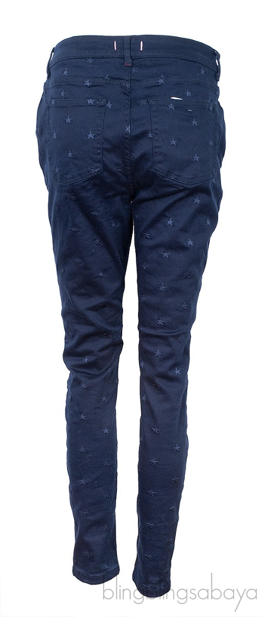 Embroidered Star Skinny Jeans