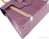 Saigon PM Purple Crocodile Bag