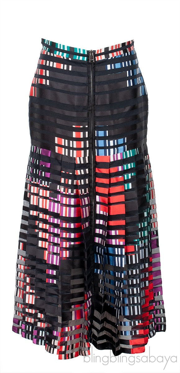 Multicolor Fendi Pleated Skirt