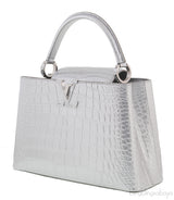 Capucine PM Alligator Argent