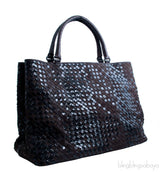 Liquid Intrecciato Brown Tote