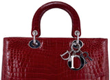 Lady Dior Crocodile Red Braise