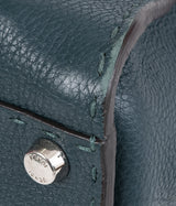 Fendi Selleria Peekaboo Dark Green Medium Python Handle Bag
