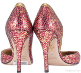 Red Serpent Half d\'Orsay Pump