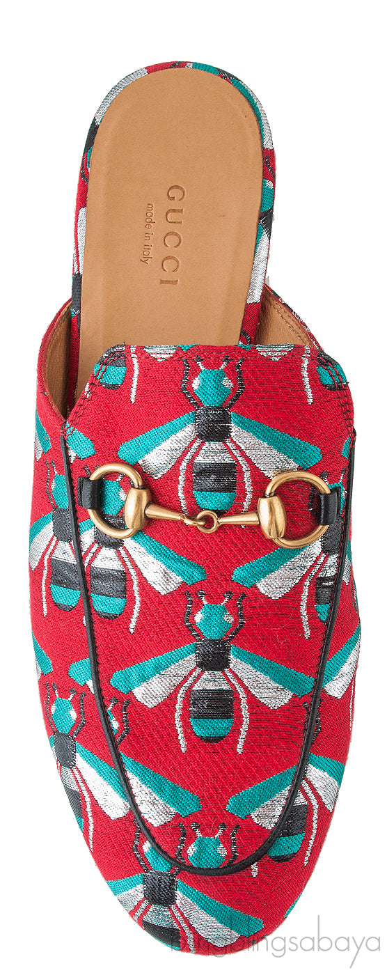 Bee Jacquard Princetown Sandals