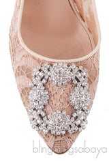 Floral Lace Beige Hangisi Pump