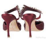 Burgundy Lurum 90 Satin Pump