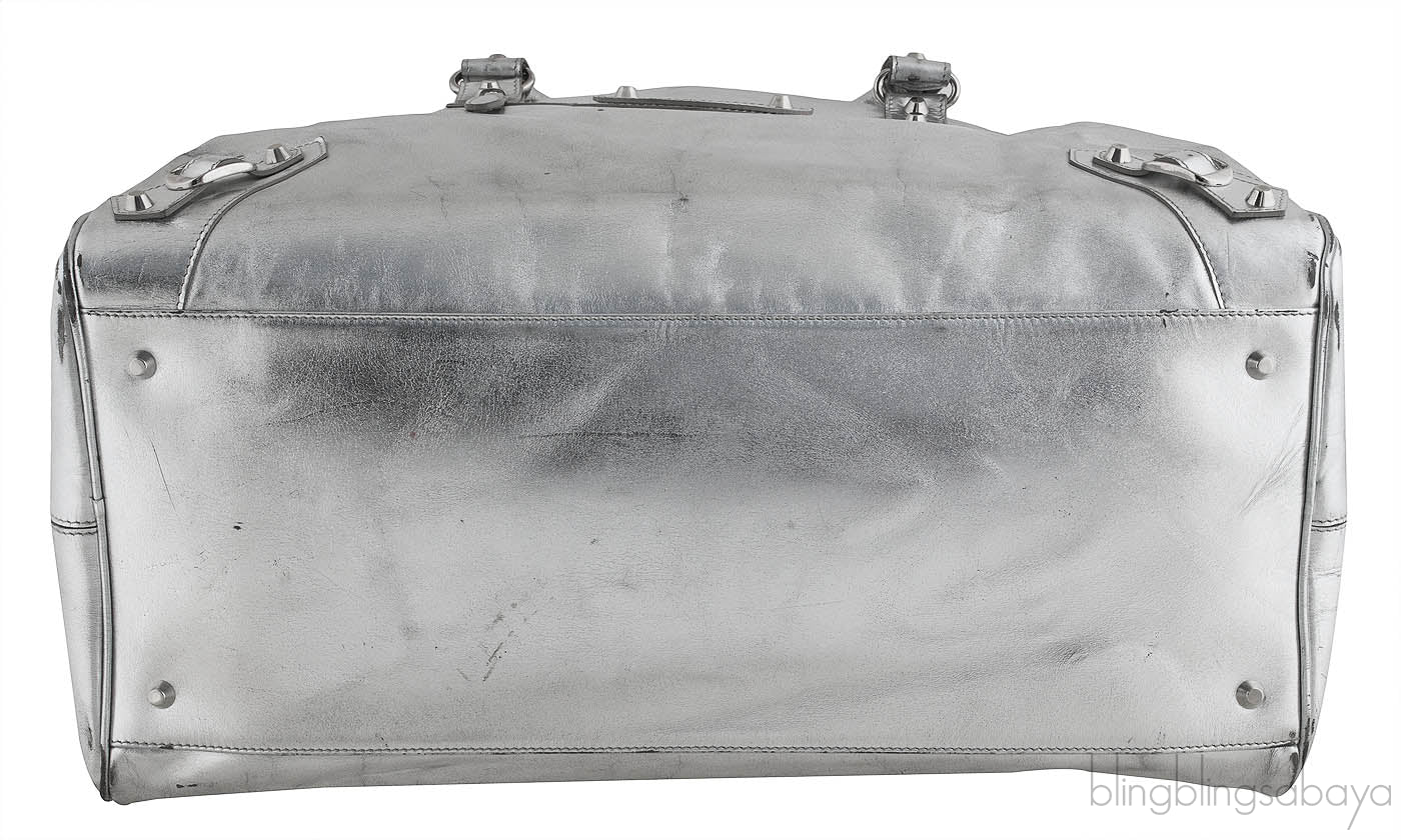 Silver Medium Bowling Bag