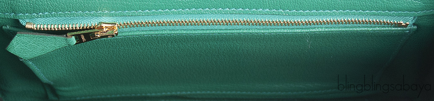 Hermes Birkin 25 Ostrich Vert Vertigo GHW