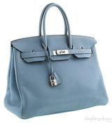 Birkin 35 Blue Lin Togo PHW