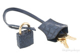 Birkin 30 Bleu de Prusse Croc