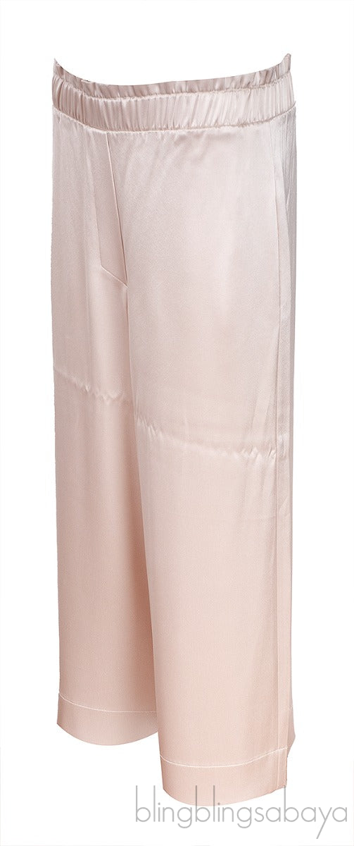 Pearl Satin Wide Leg Trouser