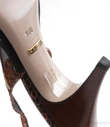 Gucci Malaga Kid Elaphe Lizard Butterflies Mid-Heel Slingback
