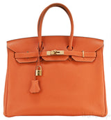 Birkin 35 Orange Togo GHW