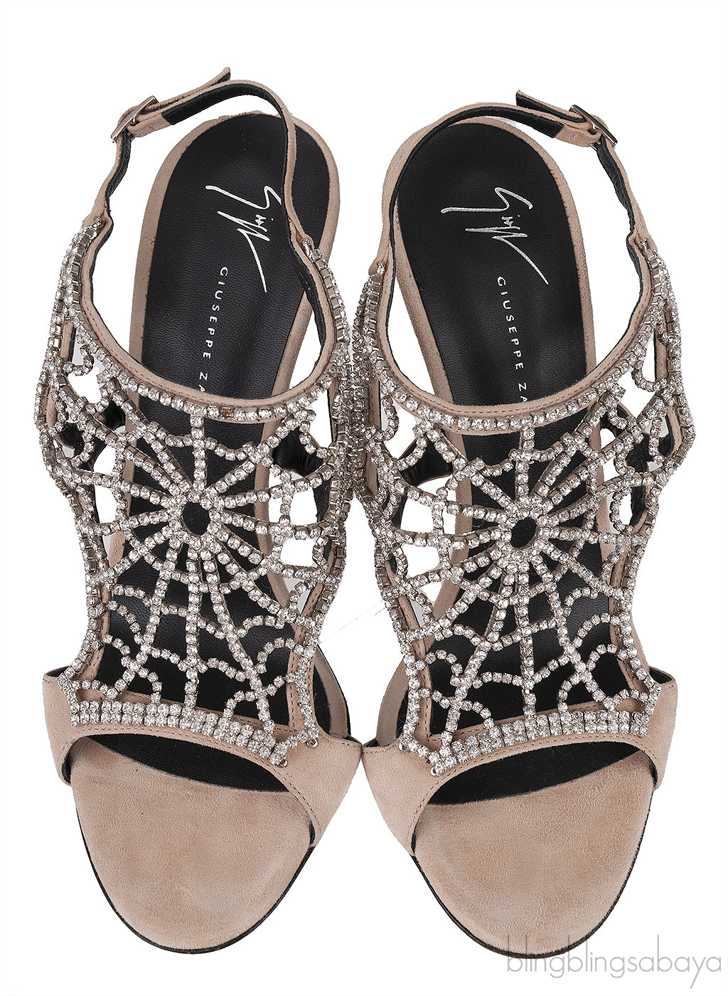 Spider Web Crystal Sandals