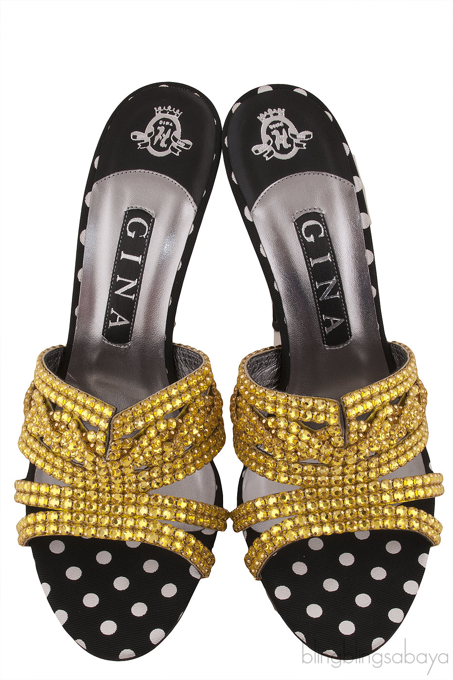 Polka Dot Swarovski Sandals