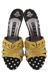 Polka Dot Swarovski Sandals