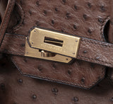 Hermes Vintage Birkin 35 Brown Ostrich GHW
