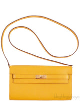 Kelly To Go Bag Wallet Jaune Ambre