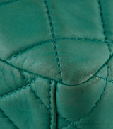 Green Quilted Single Flap Maxi GHW