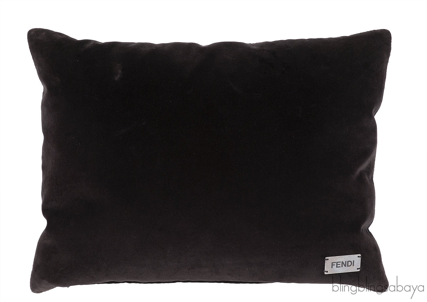 Fendi F Rectangular Grey Cushion