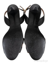 Hermes Black Night 70 Slingback Sandals