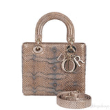 Lady Dior Beaded Python Small Handbag GHW