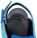 Suede Bicolor Blue Flat Sandals