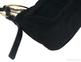Black Suede Shoulder Bag