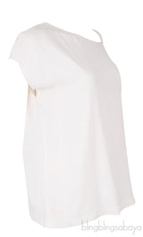 Asymmetric Shoulder Off-white Top
