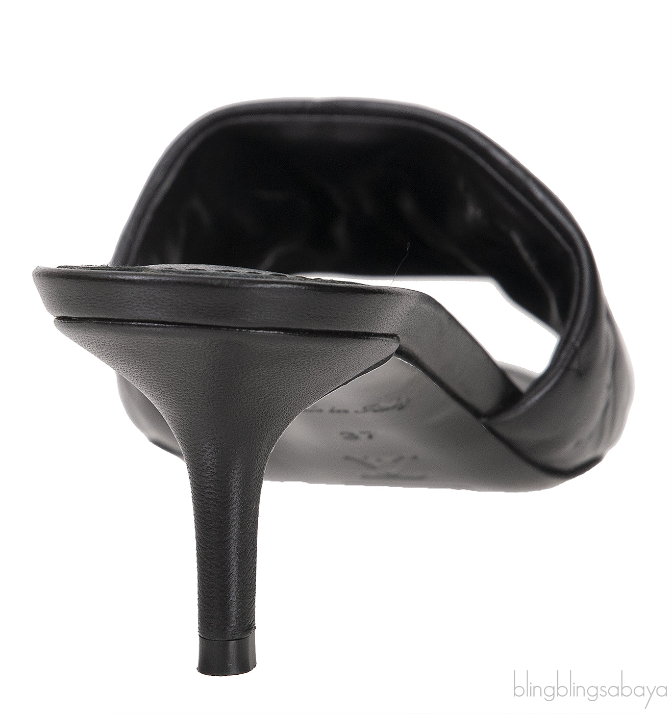 Black Leather 55 mm Revival Mule