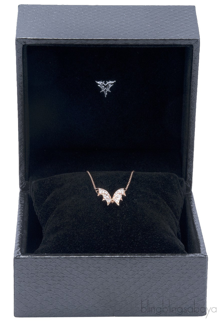 Mini Flutter Bat-Moth Pendant Neck.