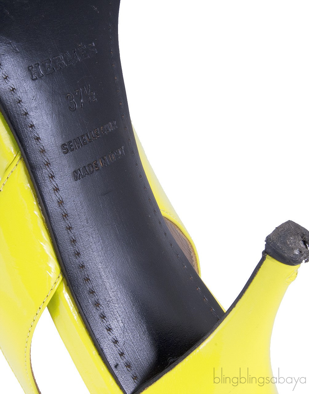 Night 70 Patent Citron Slingback
