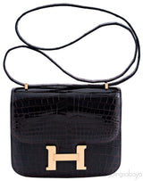 Constance III Dark Brown Nilo Croco