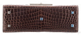 Rejane Brown Patent Crocodile PM*
