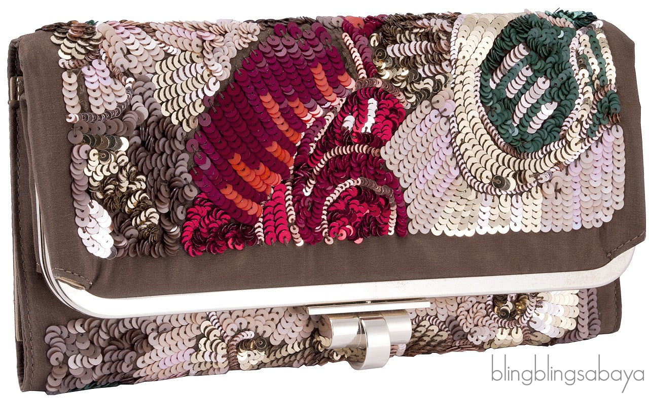 Embroidered Sequin CLutch
