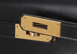 Vintage Kelly 32 Black Box Sellier GHW