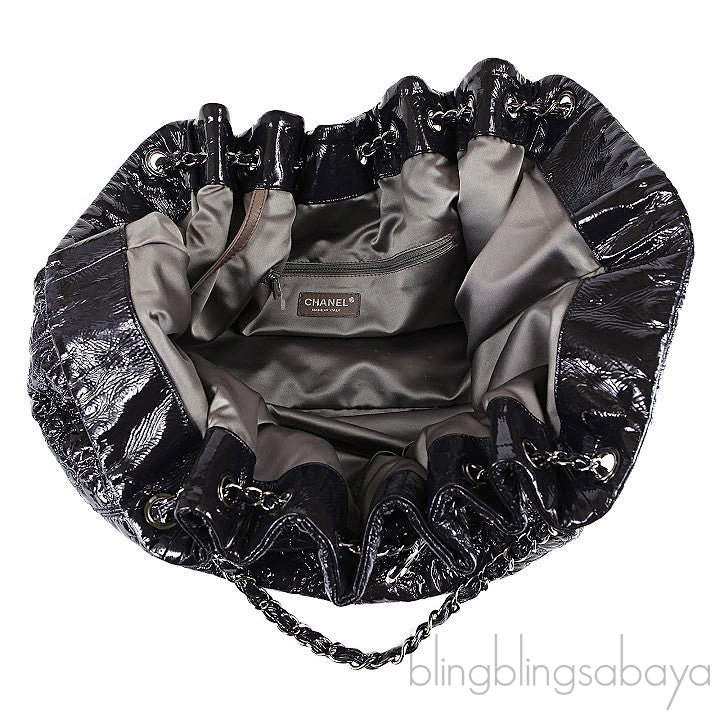 Black Patent XXL Symbol Tote