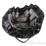 Black Patent XXL Symbol Tote