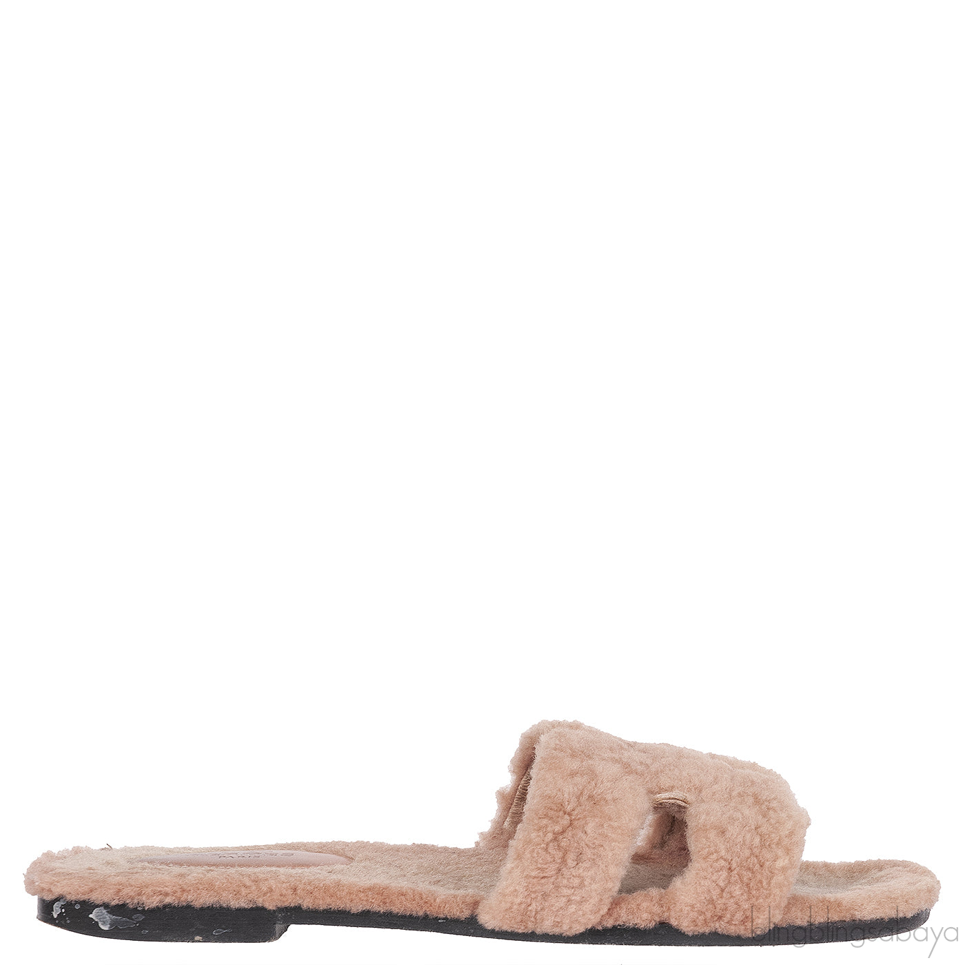Hermes Oran Teddy Bear Brown Sandals