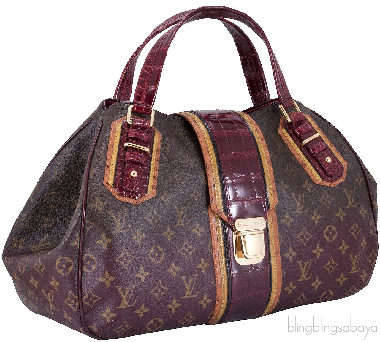 Monogram Grit Exotique Satchel