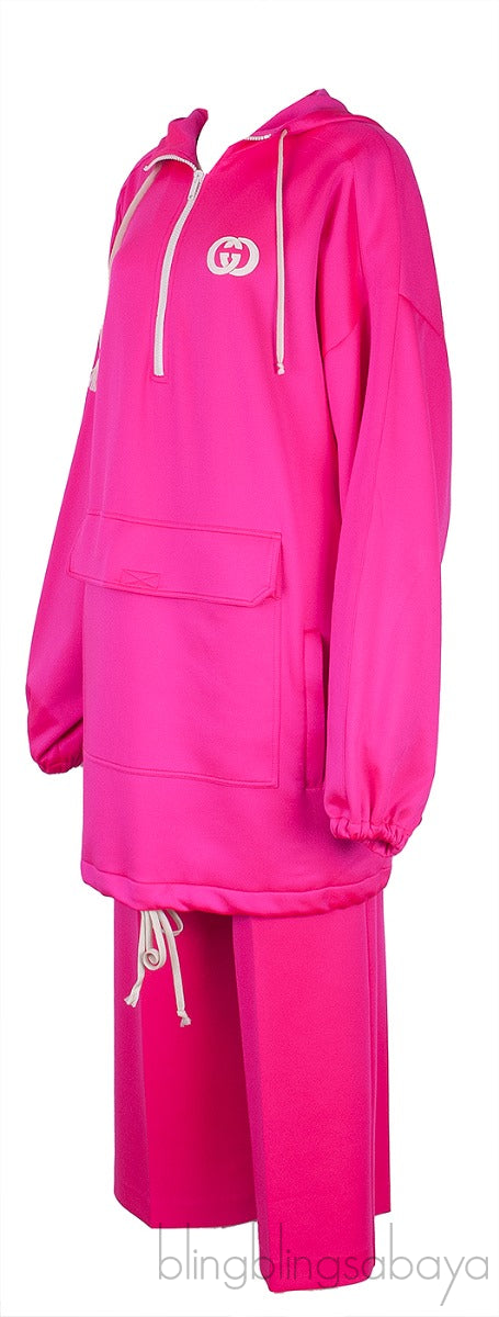 Oversized Appliquéd Stretch-scuba Hoodie & Trouser