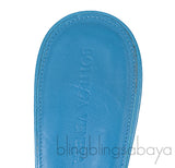 Blue Lido Intrecciato Mules